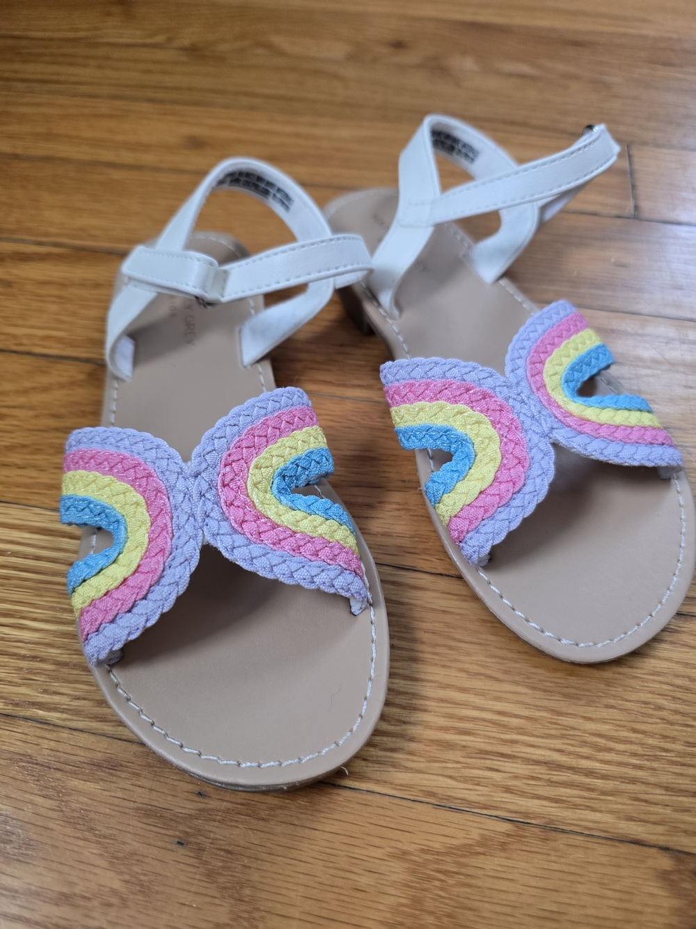 Happily Grey Kids Girls Rainbow Sandals
